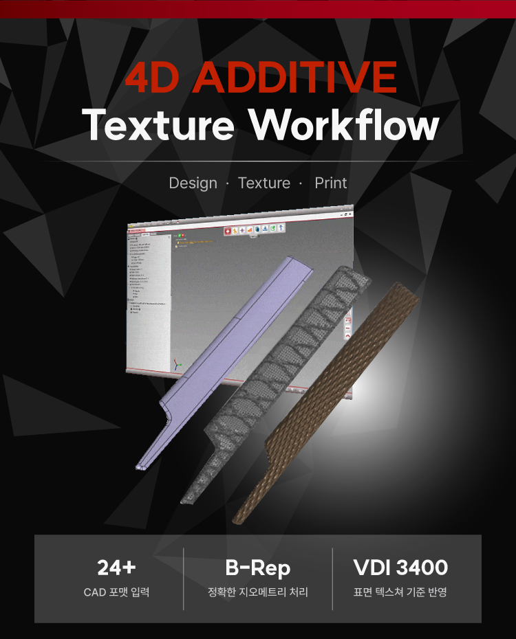 CAD 기반의 차세대 Surface Texture 기술, 4D ADDITIVE > Case Study | 자이브솔루션즈